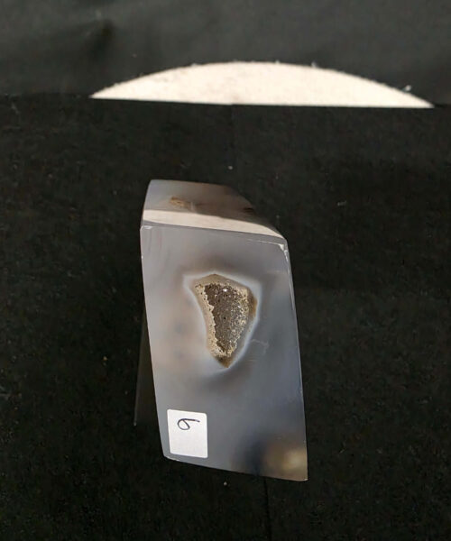 Luxury Natural Agate Cube 6 on Metal Stand 384g H14xW7xD5cm - Image 6