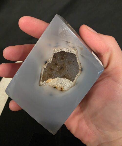 Luxury Natural Agate Cube 6 on Metal Stand 384g H14xW7xD5cm - Image 8