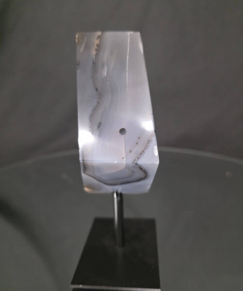 Alternative view of Luxury Natural Agate Cube 7 on Metal Stand 391g H13.5xW7xD5cm