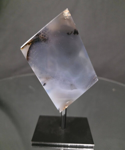 Luxury Natural Agate Cube 7 on Metal Stand 391g H13.5xW7xD5cm - Image 3