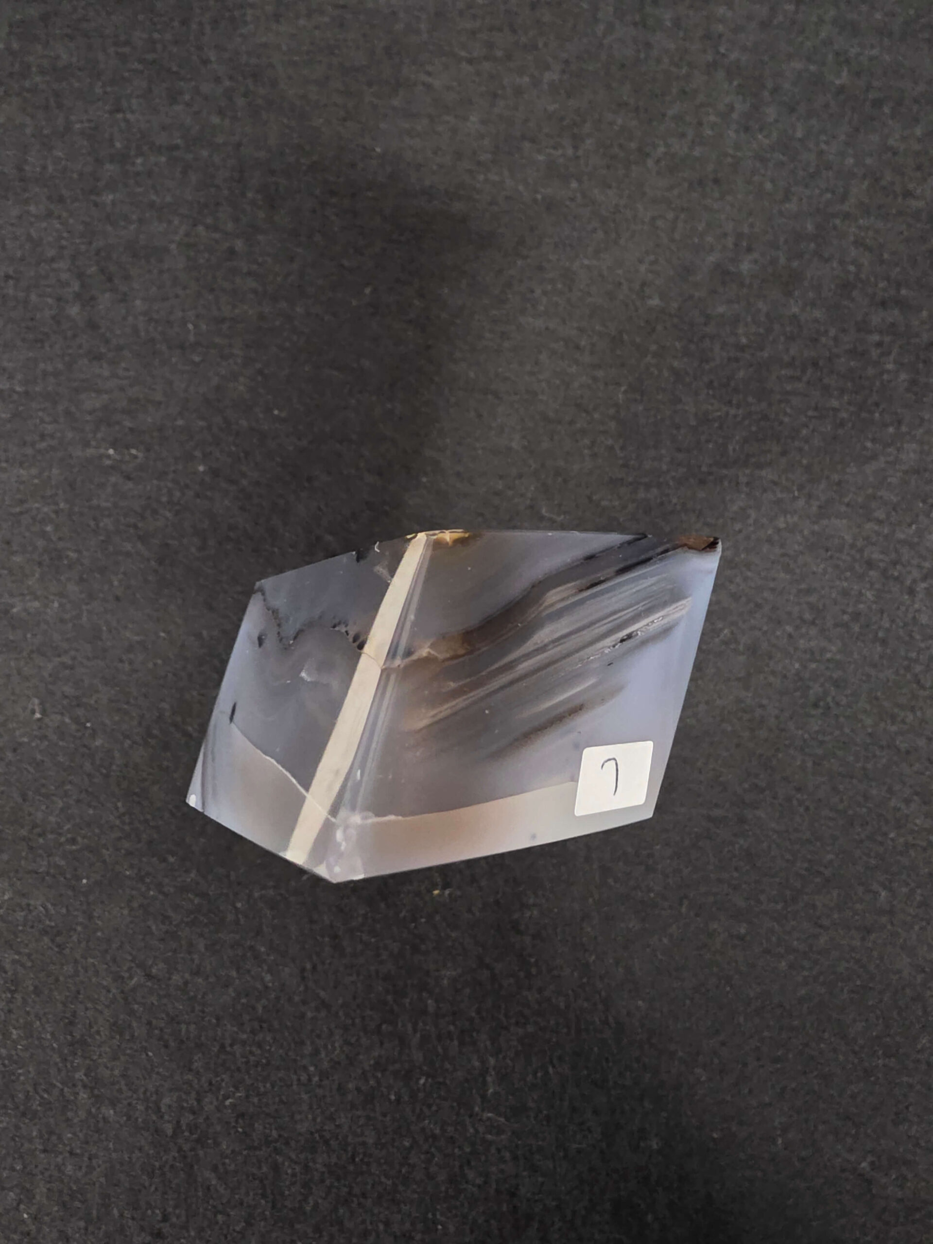 Luxury Natural Agate Cube 7 on Metal Stand 391g H13.5xW7xD5cm - Image 6