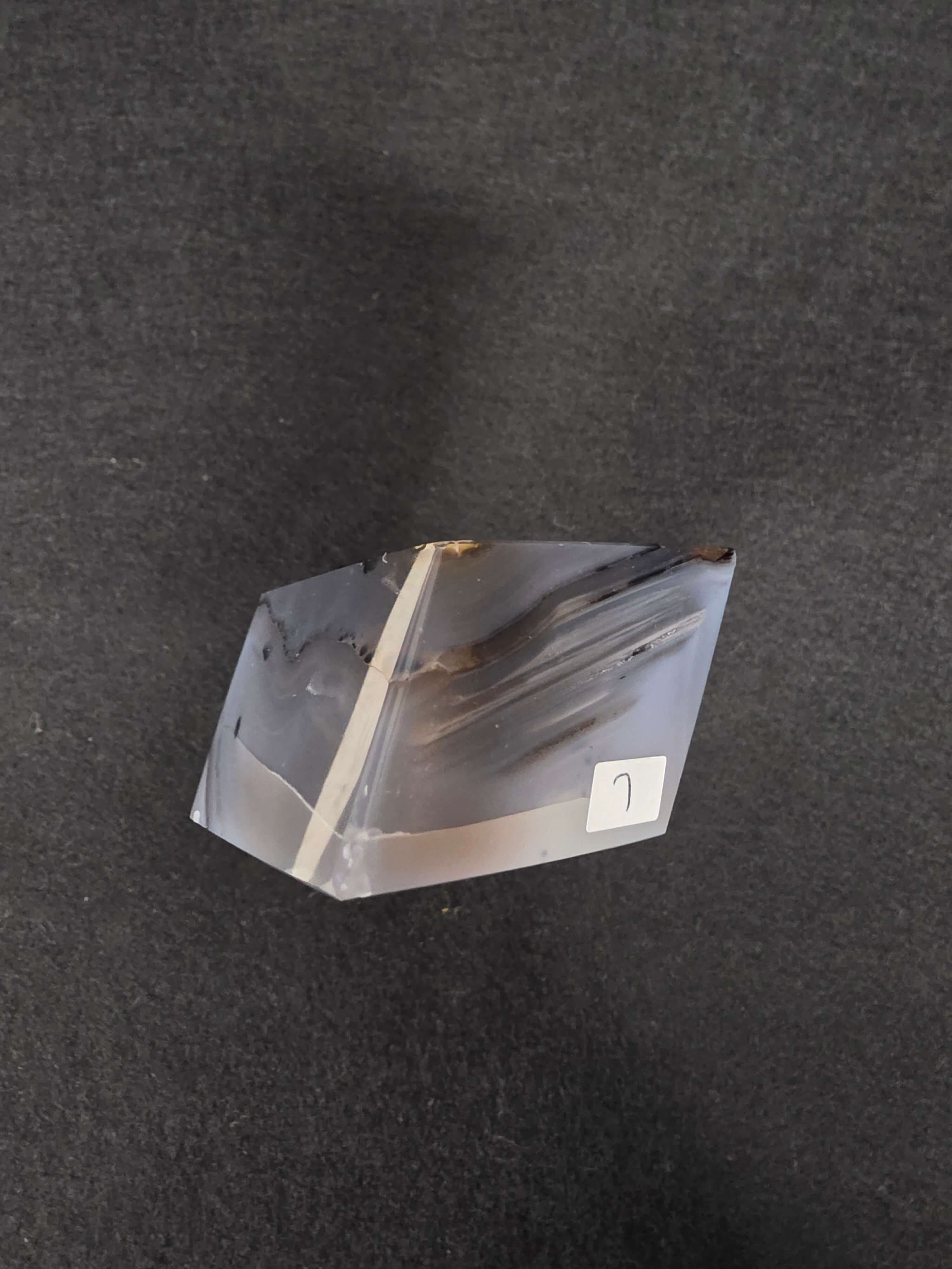 Luxury Natural Agate Cube 7 on Metal Stand 391g H13.5xW7xD5cm - Image 6