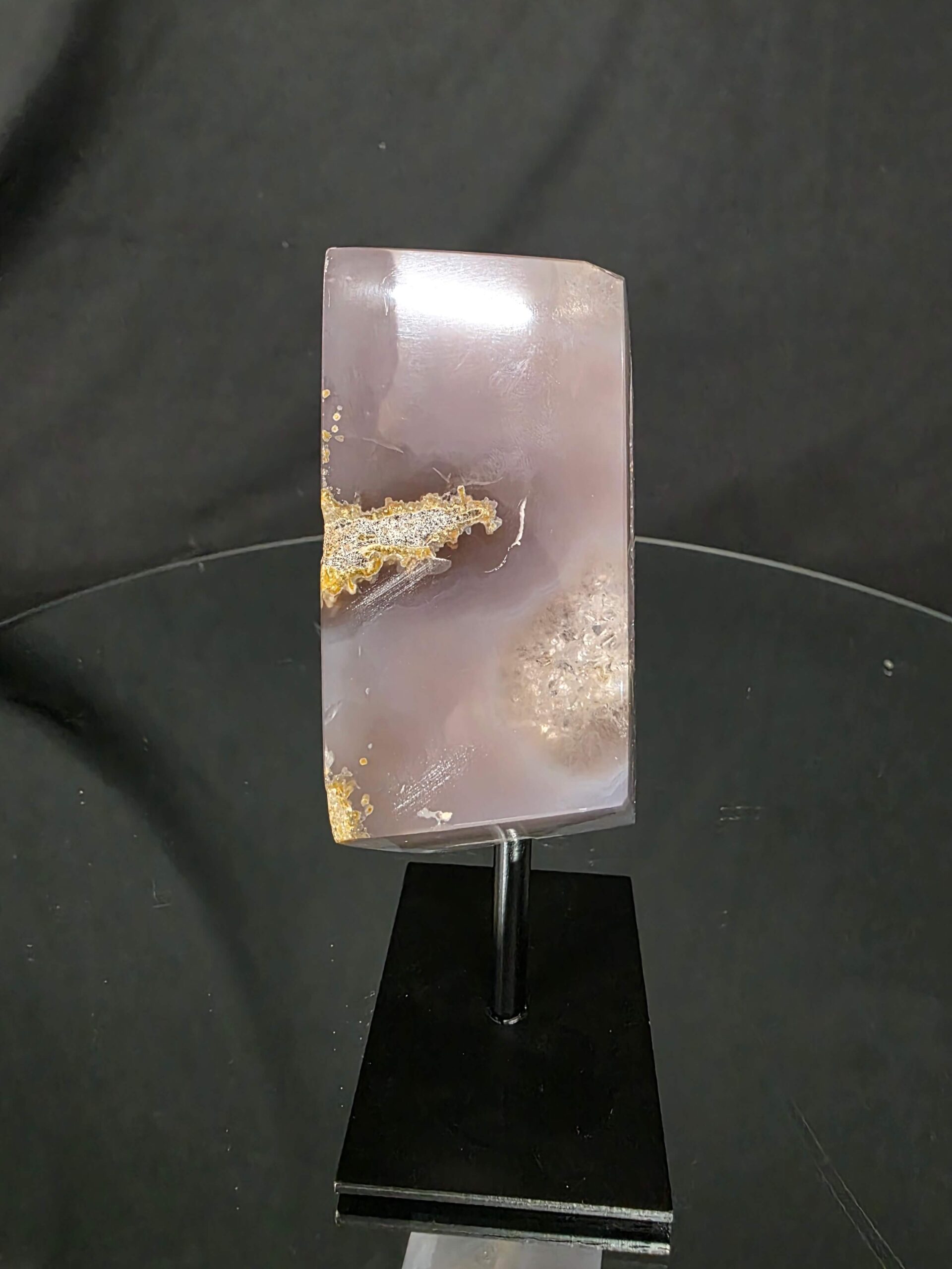 Luxury Natural Agate Cube 8 on Metal Stand 376g H13.5xW7xD5cm - Image 2
