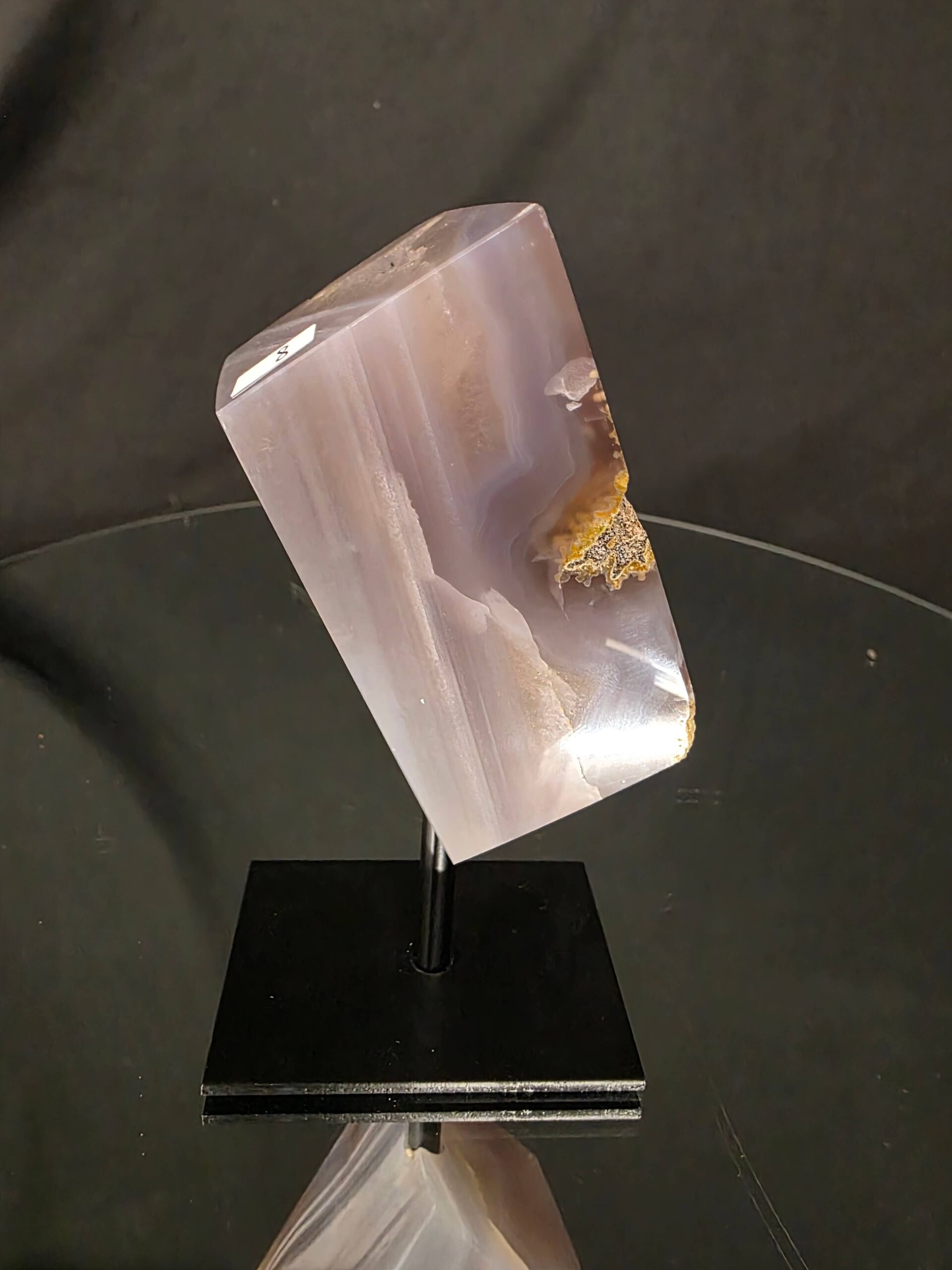 Luxury Natural Agate Cube 8 on Metal Stand 376g H13.5xW7xD5cm - Image 3