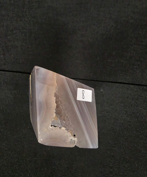 Luxury Natural Agate Cube 8 on Metal Stand 376g H13.5xW7xD5cm - Image 6