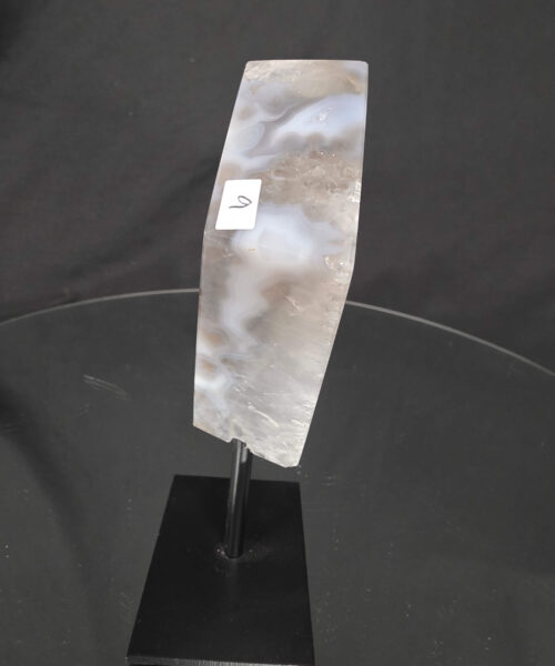 Alternative view of Luxury Natural Agate Cube 9 on Metal Stand 501g H15xW7xD5cm