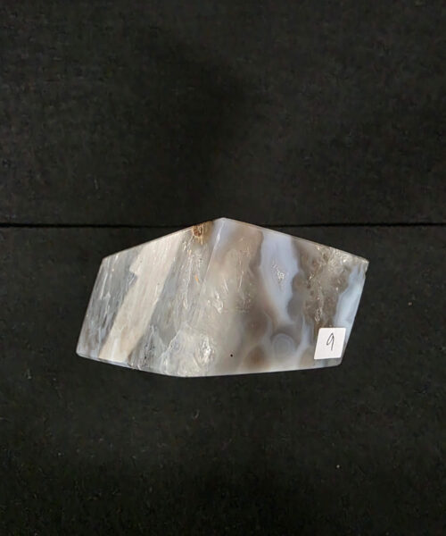 Luxury Natural Agate Cube 9 on Metal Stand 501g H15xW7xD5cm - Image 6