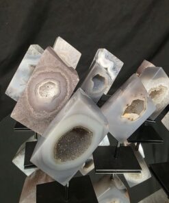Agate Cubes on Stands