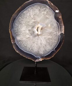 Large Premium Agate Natural Slice on Stand 1 – 4.236g - H38xW27xD12cm