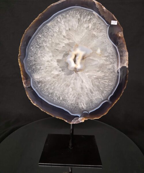 Alternative view of Large Premium Agate Natural Slice on Stand 1 – 4.236g - H38xW27xD12cm