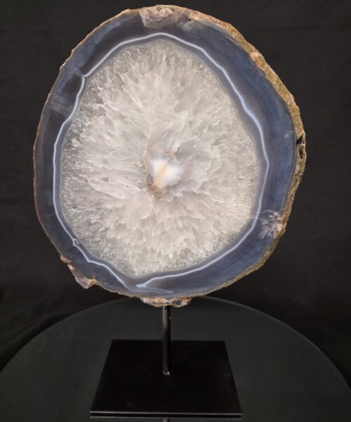 Large Premium Agate Natural Slice on Stand 1 – 4.236g - H38xW27xD12cm - Image 4