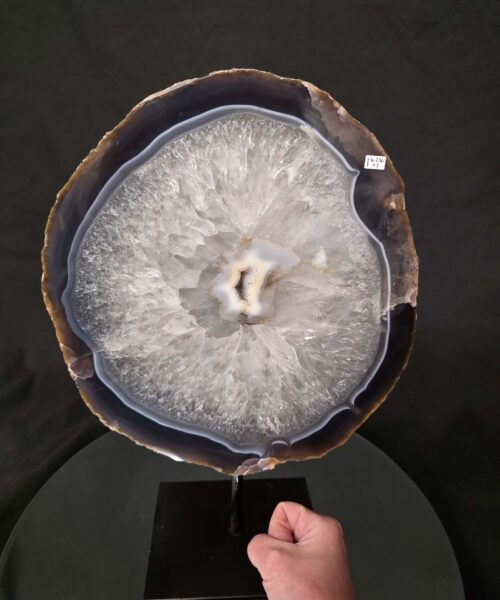 Large Premium Agate Natural Slice on Stand 1 – 4.236g - H38xW27xD12cm - Image 6