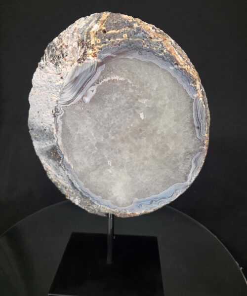 Large Premium Agate Natural Slice on Stand 10 – 2.918g - H33xW22xD12cm - Image 3