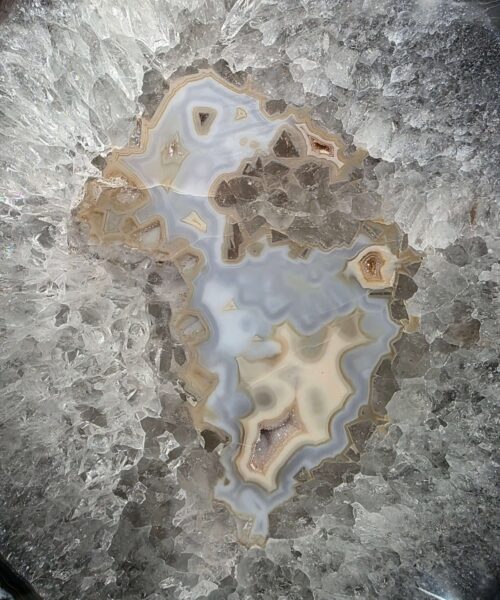 Large Premium Agate Natural Slice on Stand 10 – 2.918g - H33xW22xD12cm - Image 4