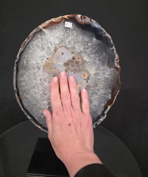 Large Premium Agate Natural Slice on Stand 10 – 2.918g - H33xW22xD12cm - Image 7