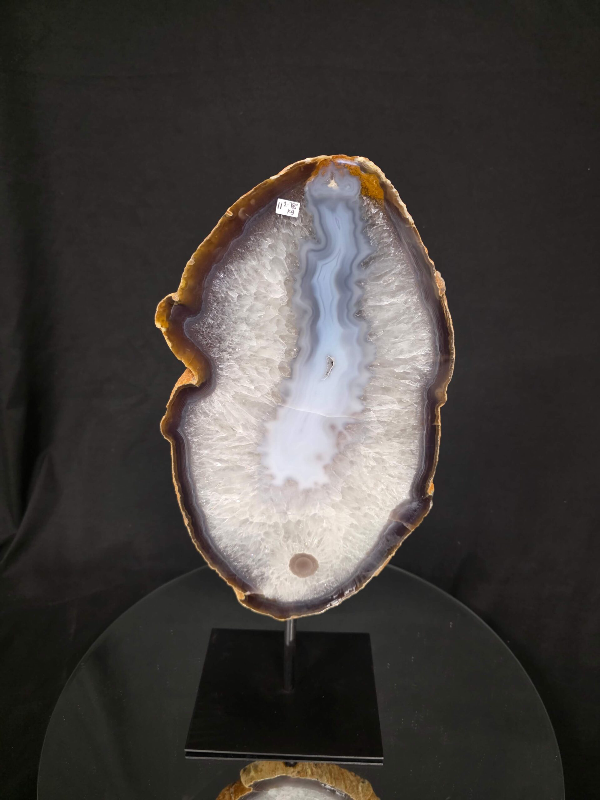 Large Premium Agate Natural Slice on Stand 11 – 2.788g - H41xW19xD12cm - Image 9