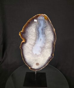 Large Premium Agate Natural Slice on Stand 11 – 2.788g - H41xW19xD12cm