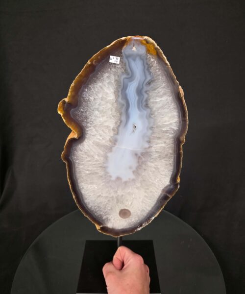 Large Premium Agate Natural Slice on Stand 11 – 2.788g - H41xW19xD12cm - Image 6