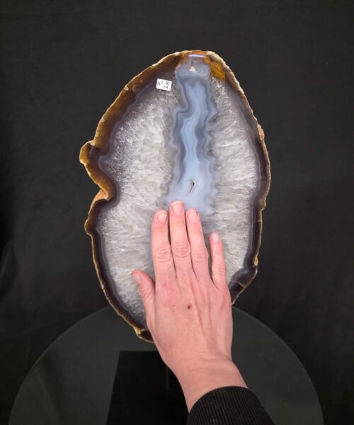Large Premium Agate Natural Slice on Stand 11 – 2.788g - H41xW19xD12cm - Image 7