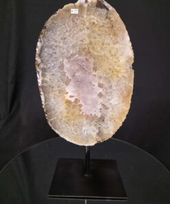 Large Premium Agate Natural Slice on Stand 14 – 2.464g - H36xW19xD12cm