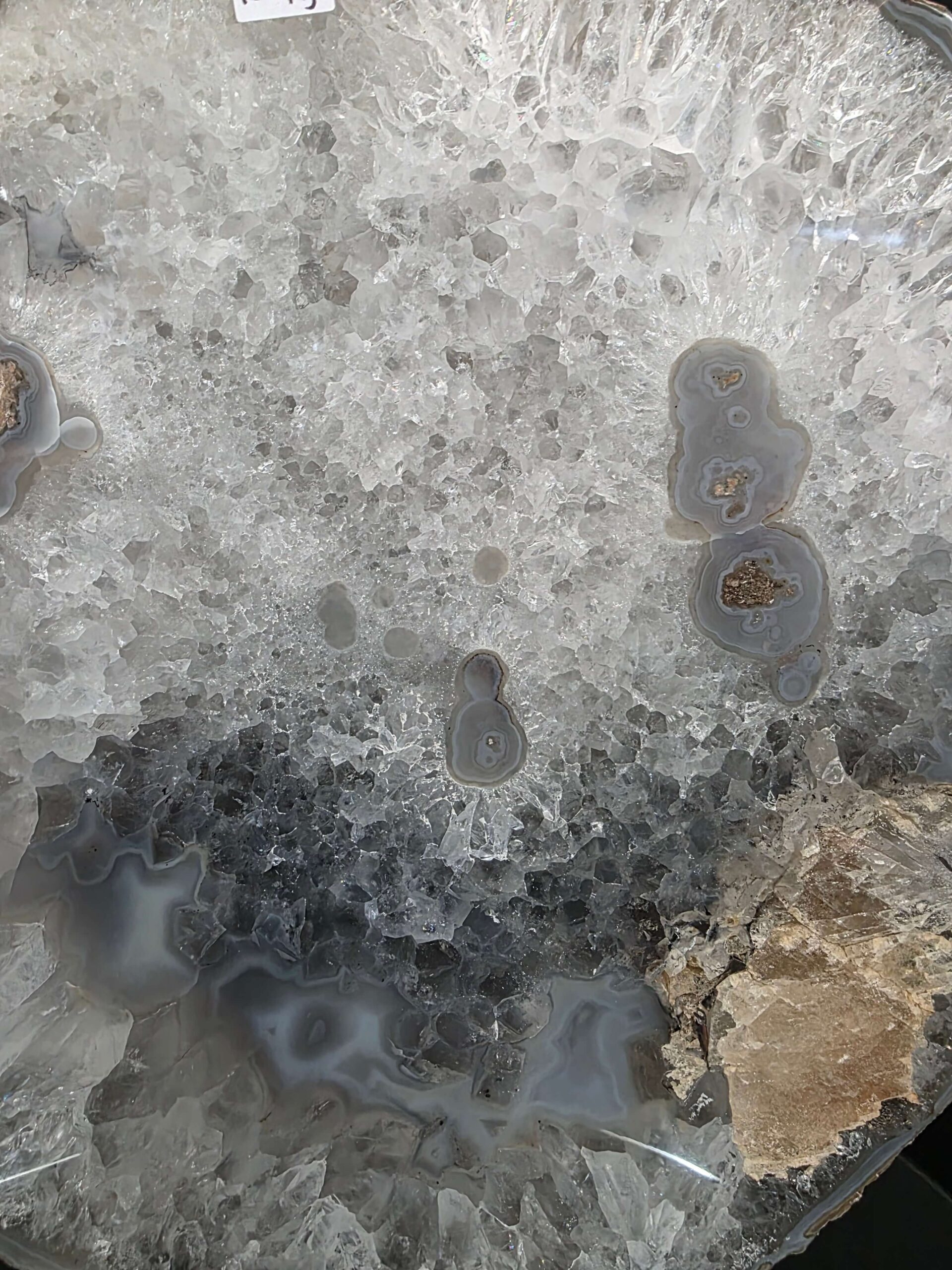Large Premium Agate Natural Slice on Stand 15 – 2.704g - H32xW23xD12cm - Image 4