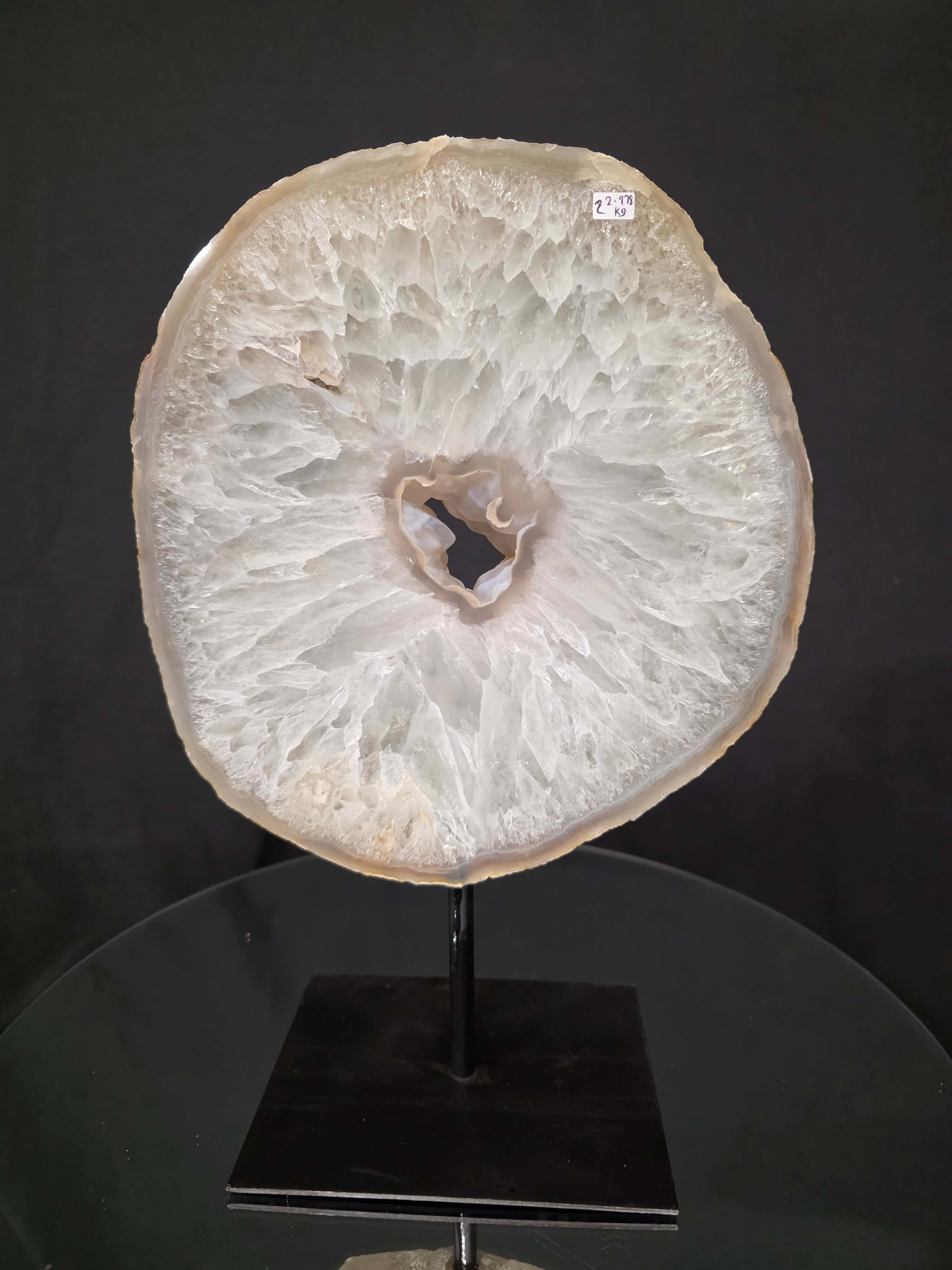 Large Premium Agate Natural Slice on Stand 2 – 2.978g - H34xW23xD12cm