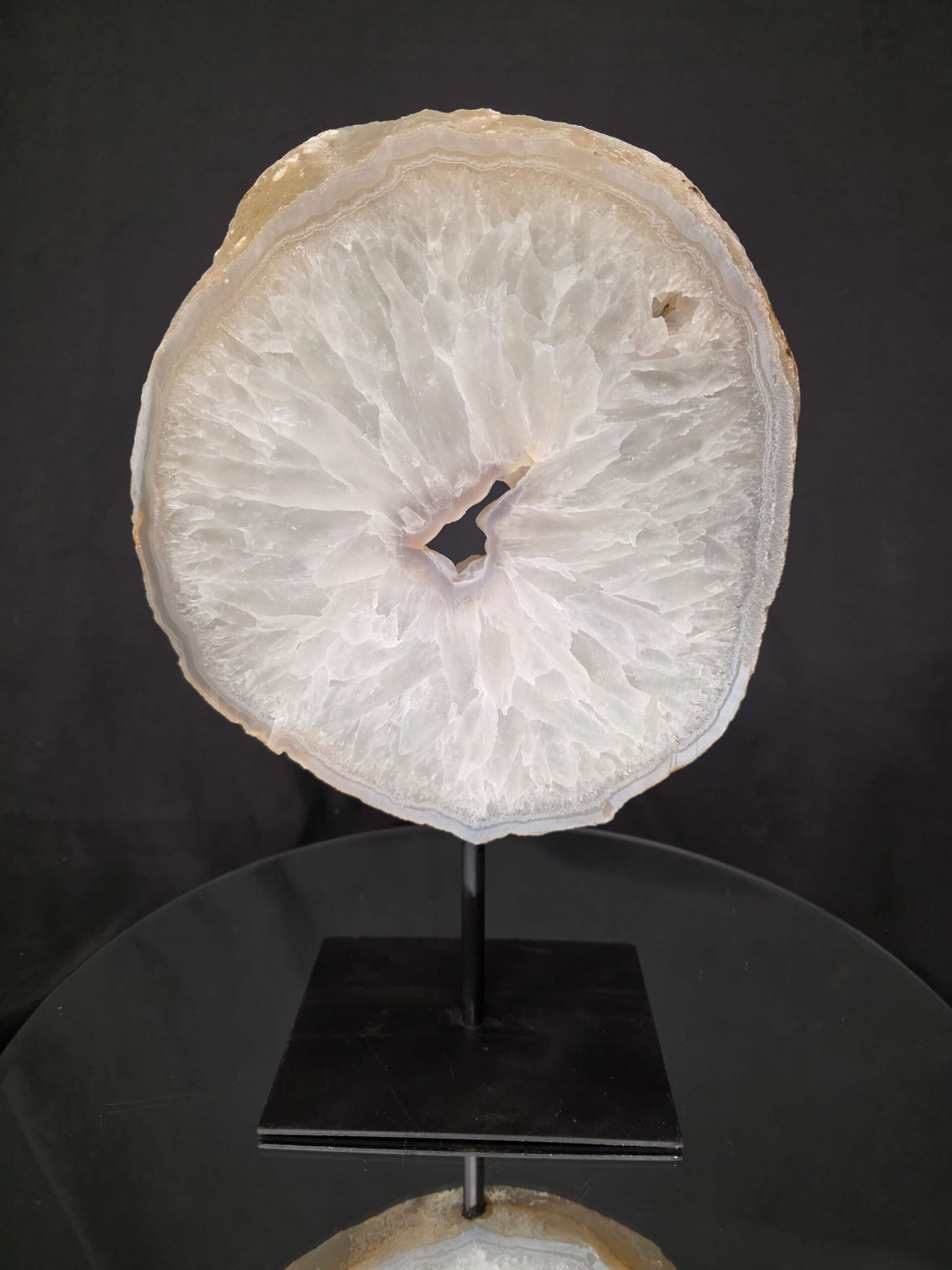 Large Premium Agate Natural Slice on Stand 2 – 2.978g - H34xW23xD12cm - Image 3
