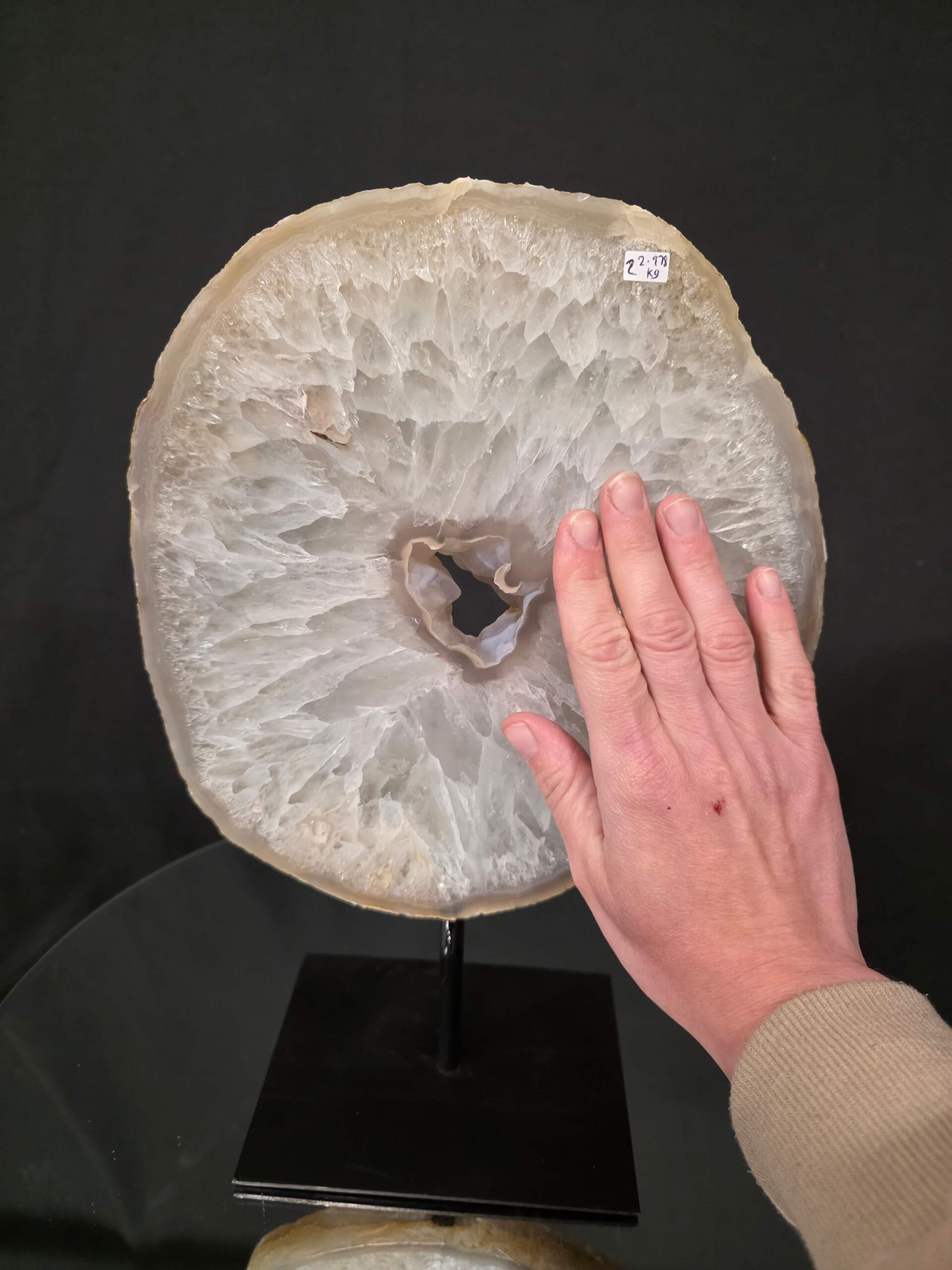 Large Premium Agate Natural Slice on Stand 2 – 2.978g - H34xW23xD12cm - Image 6