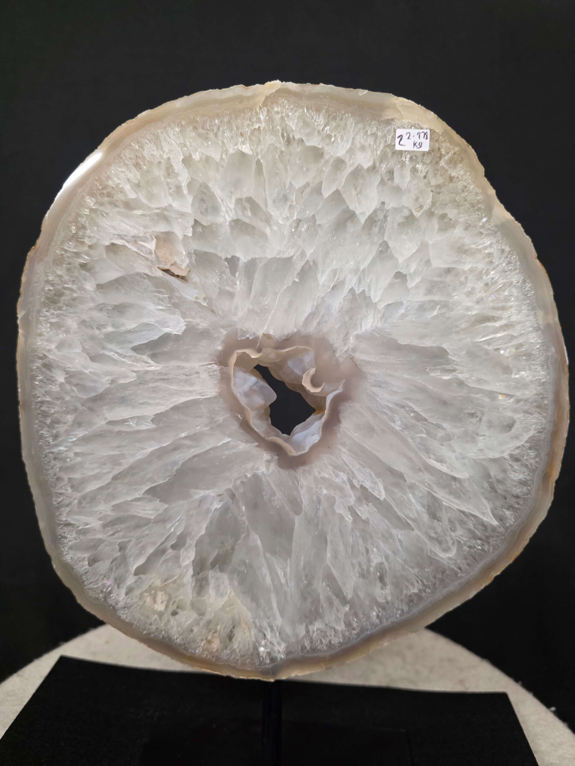 Large Premium Agate Natural Slice on Stand 2 – 2.978g - H34xW23xD12cm - Image 8