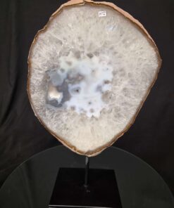 Large Premium Agate Natural Slice on Stand 24 – 4.193g - H40.5xW25.5xD12cm