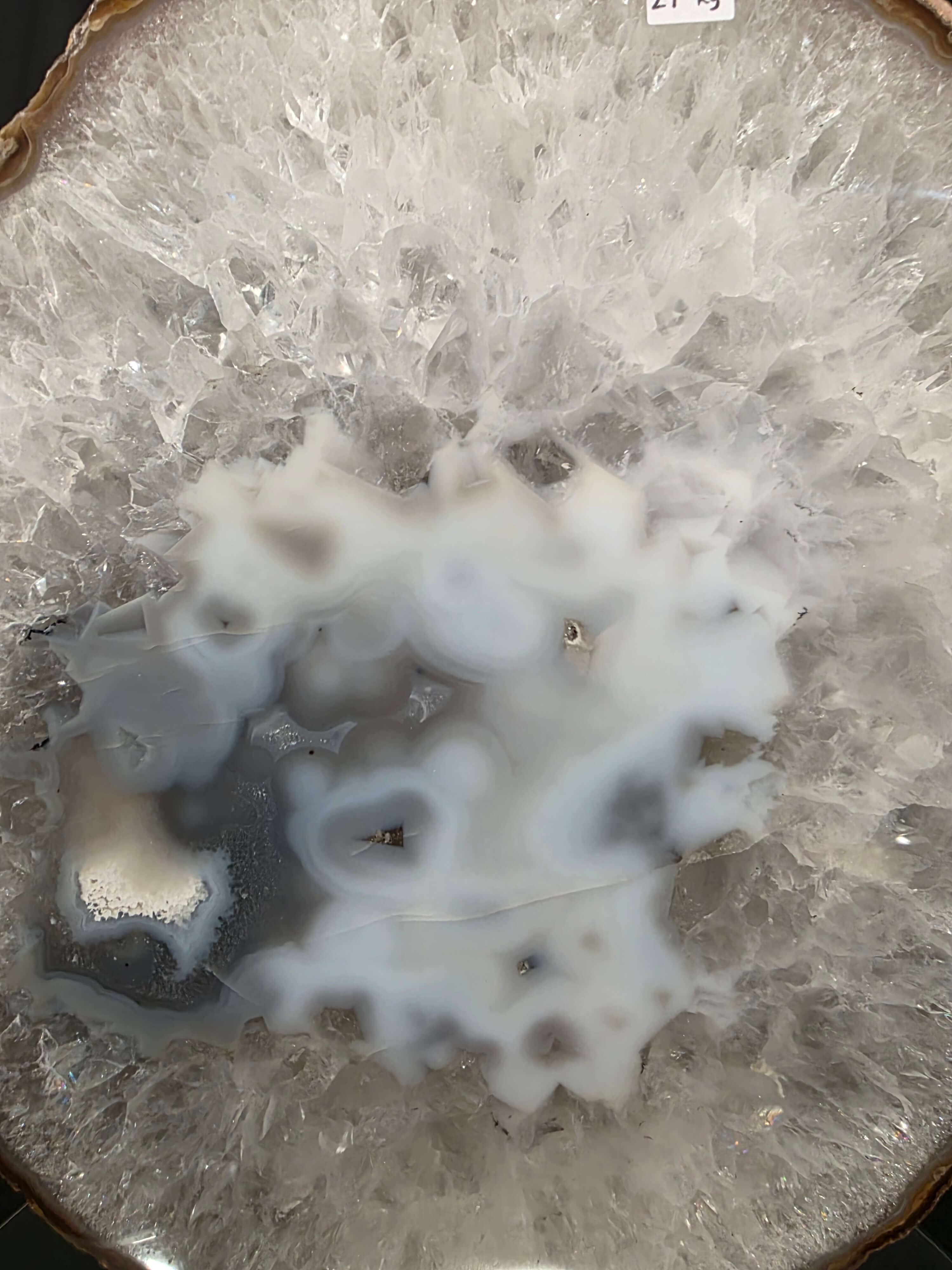 Large Premium Agate Natural Slice on Stand 24 – 4.193g - H40.5xW25.5xD12cm - Image 4
