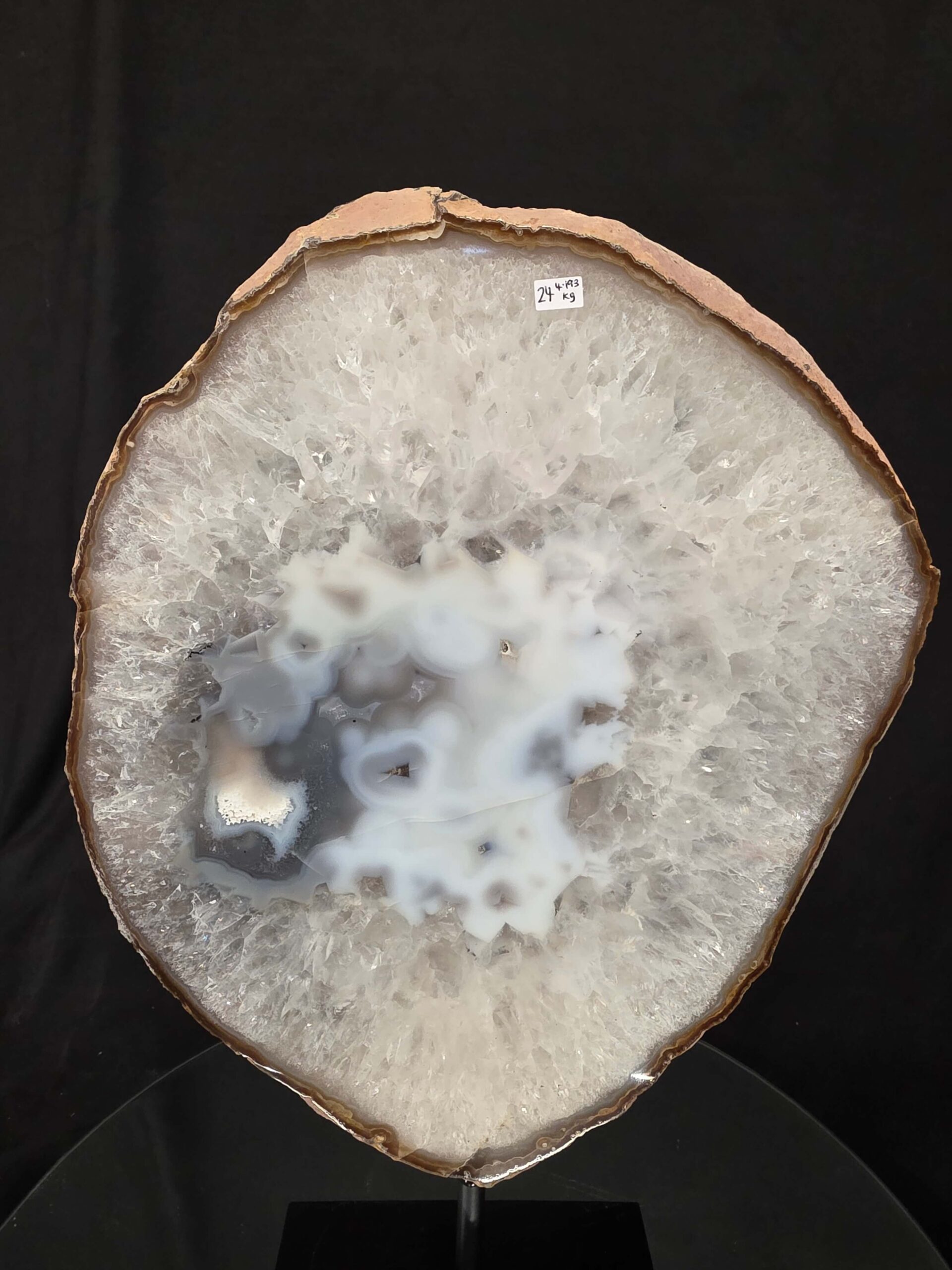 Large Premium Agate Natural Slice on Stand 24 – 4.193g - H40.5xW25.5xD12cm - Image 5