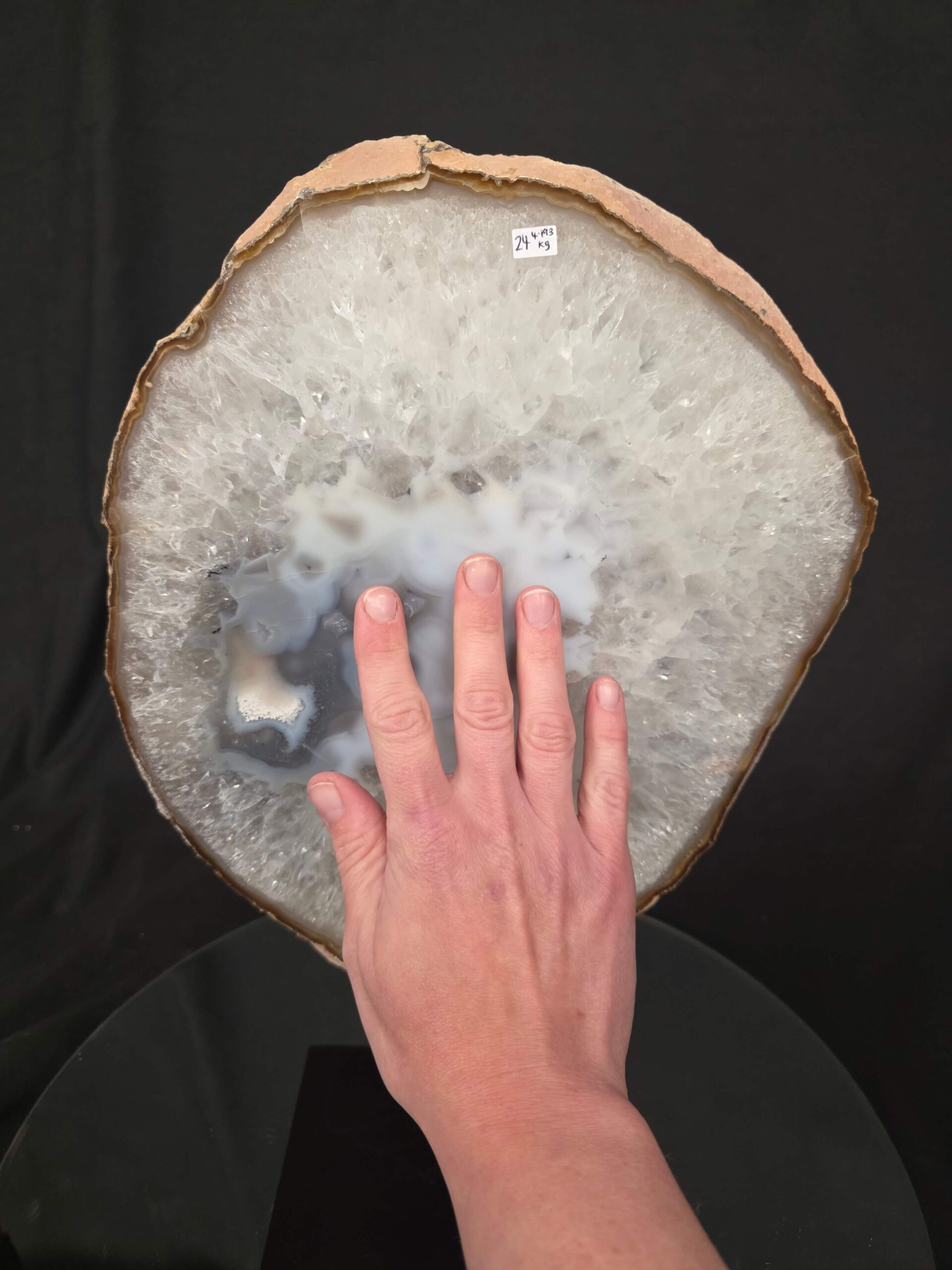 Large Premium Agate Natural Slice on Stand 24 – 4.193g - H40.5xW25.5xD12cm - Image 7