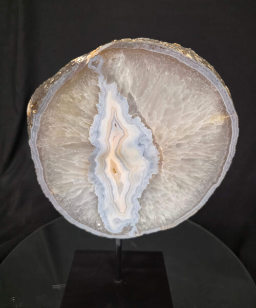 Large Premium Agate Natural Slice on Stand 25 – 3.201g - H32.5xW24xD12cm - Image 3