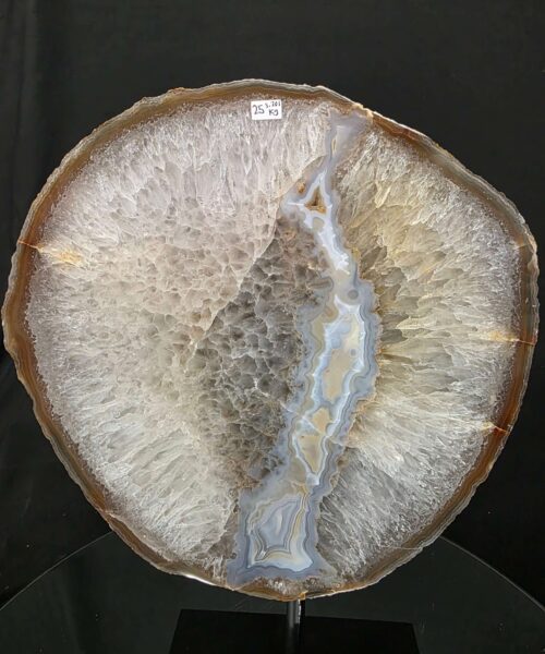 Large Premium Agate Natural Slice on Stand 25 – 3.201g - H32.5xW24xD12cm - Image 5