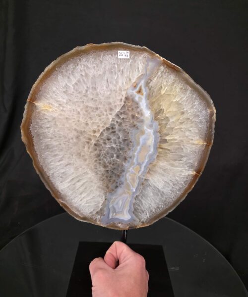 Large Premium Agate Natural Slice on Stand 25 – 3.201g - H32.5xW24xD12cm - Image 6
