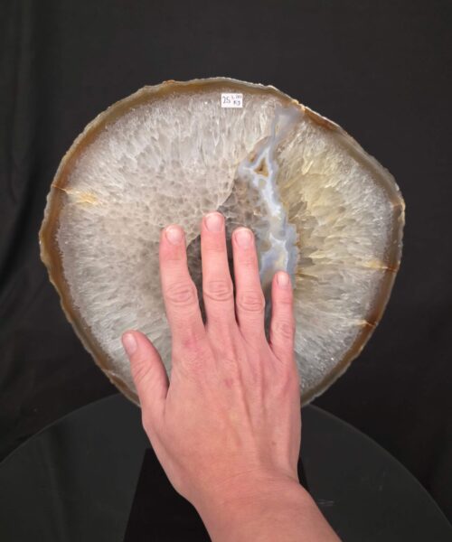 Large Premium Agate Natural Slice on Stand 25 – 3.201g - H32.5xW24xD12cm - Image 7