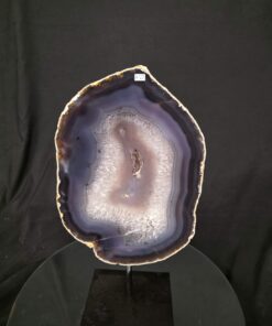 Large Premium Agate Natural Slice on Stand 26 – 3.214g - H39xW21xD12cm