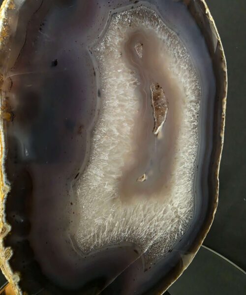 Alternative view of Large Premium Agate Natural Slice on Stand 29 – 3.081g - H35xW24xD12cm
