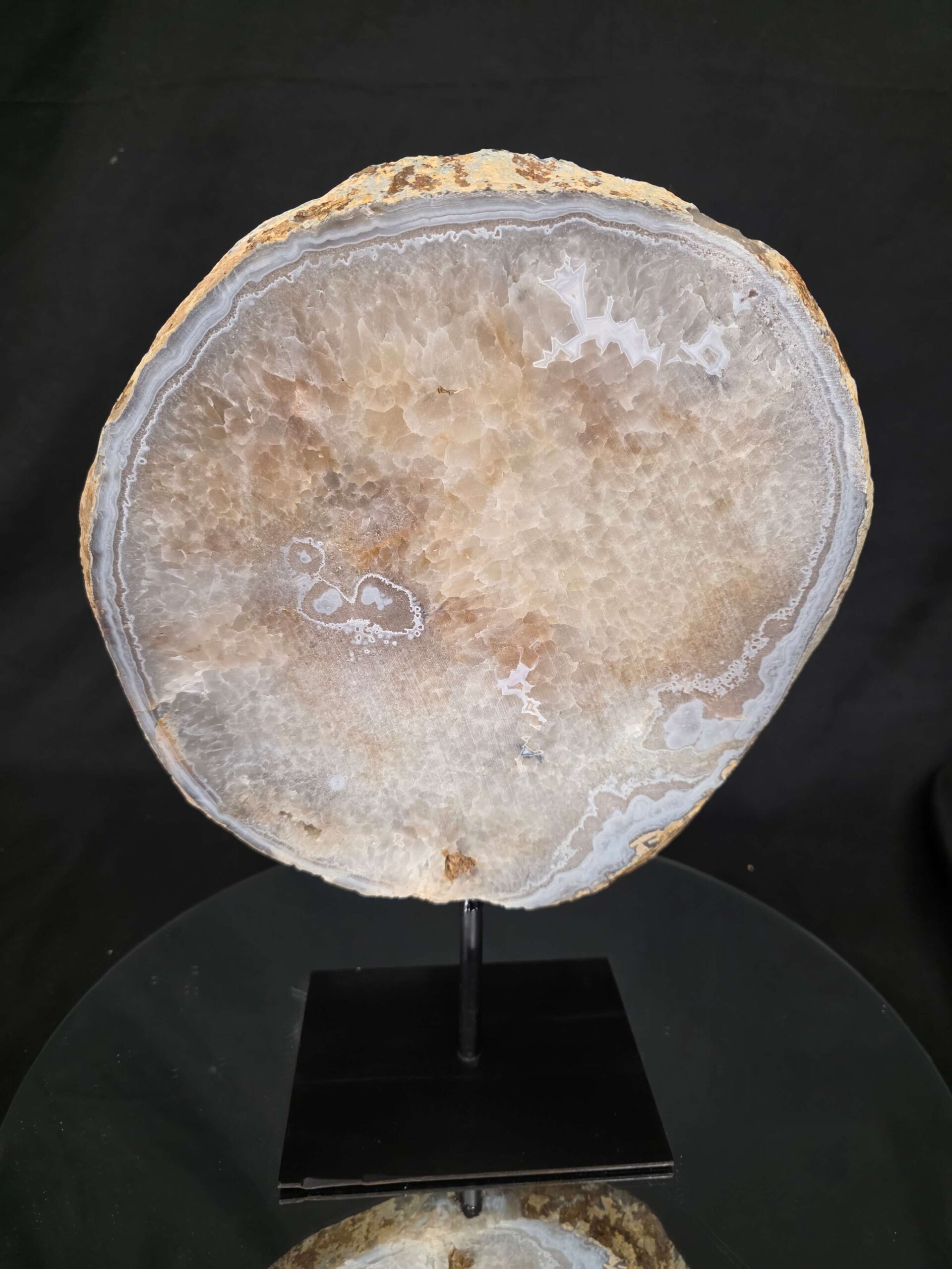 Large Premium Agate Natural Slice on Stand 27 – 3.601g - H35.5xW28.5xD12cm - Image 3