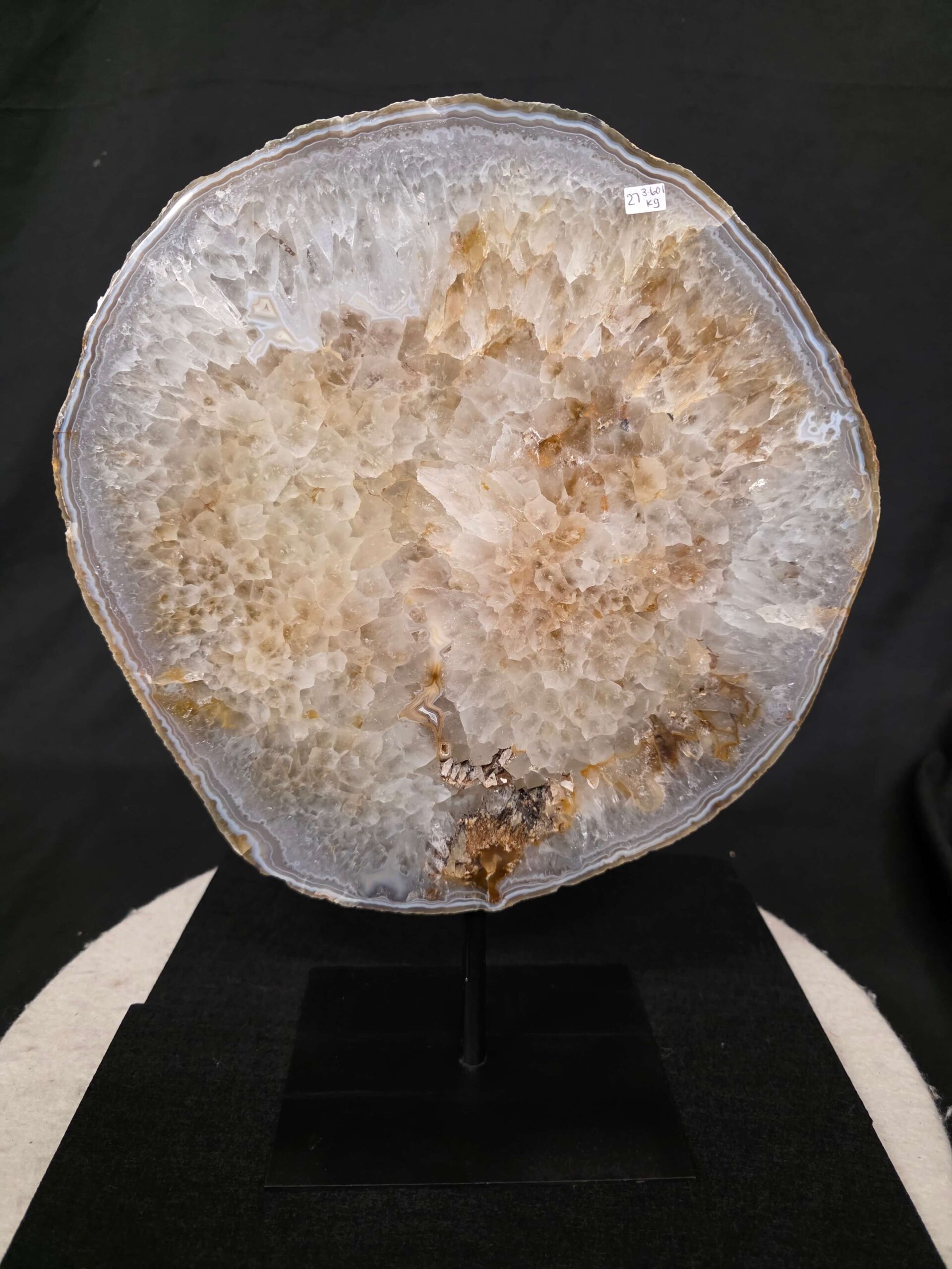 Large Premium Agate Natural Slice on Stand 27 – 3.601g - H35.5xW28.5xD12cm - Image 8