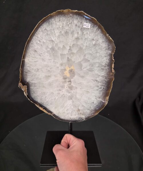Large Premium Agate Natural Slice on Stand 28 – 2.811g - H33.5xW20.5xD12cm - Image 6
