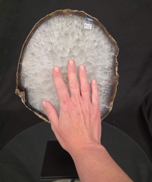 Large Premium Agate Natural Slice on Stand 28 – 2.811g - H33.5xW20.5xD12cm - Image 7