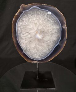 Large Premium Agate Natural Slice on Stand 29 – 3.081g - H35xW24xD12cm