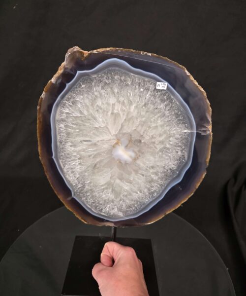 Large Premium Agate Natural Slice on Stand 29 – 3.081g - H35xW24xD12cm - Image 4