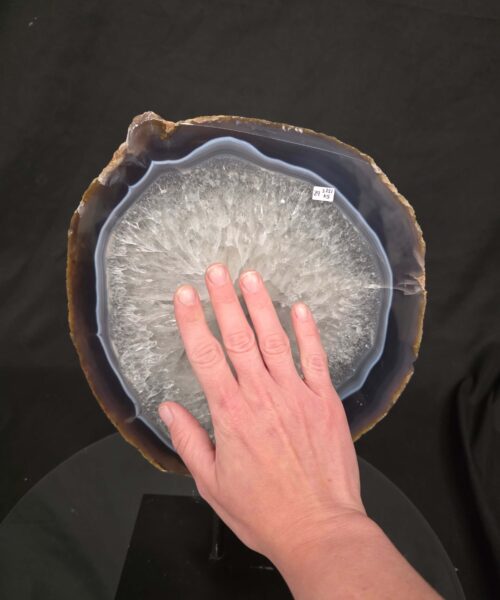 Large Premium Agate Natural Slice on Stand 29 – 3.081g - H35xW24xD12cm - Image 5