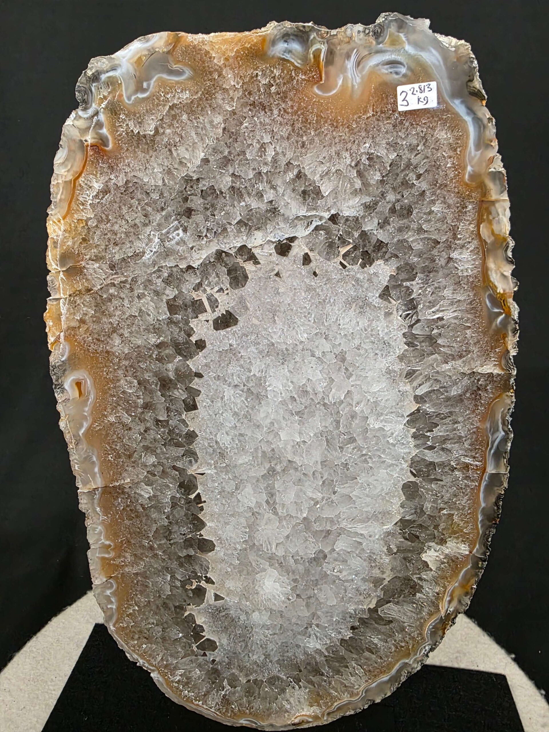Large Premium Agate Natural Slice on Stand 3 – 2.813g - H39xW19xD12cm - Image 7