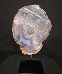 Large Premium Agate Natural Slice on Stand 30 – 3.091g - H37xW22xD12cm