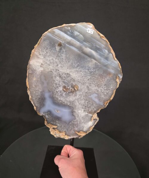 Large Premium Agate Natural Slice on Stand 30 – 3.091g - H37xW22xD12cm - Image 6