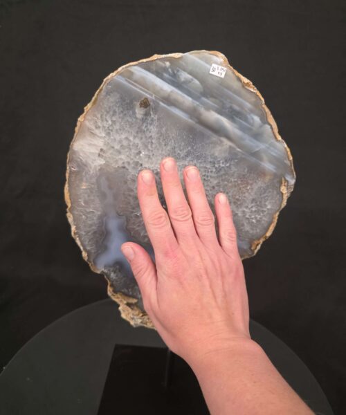 Large Premium Agate Natural Slice on Stand 30 – 3.091g - H37xW22xD12cm - Image 7